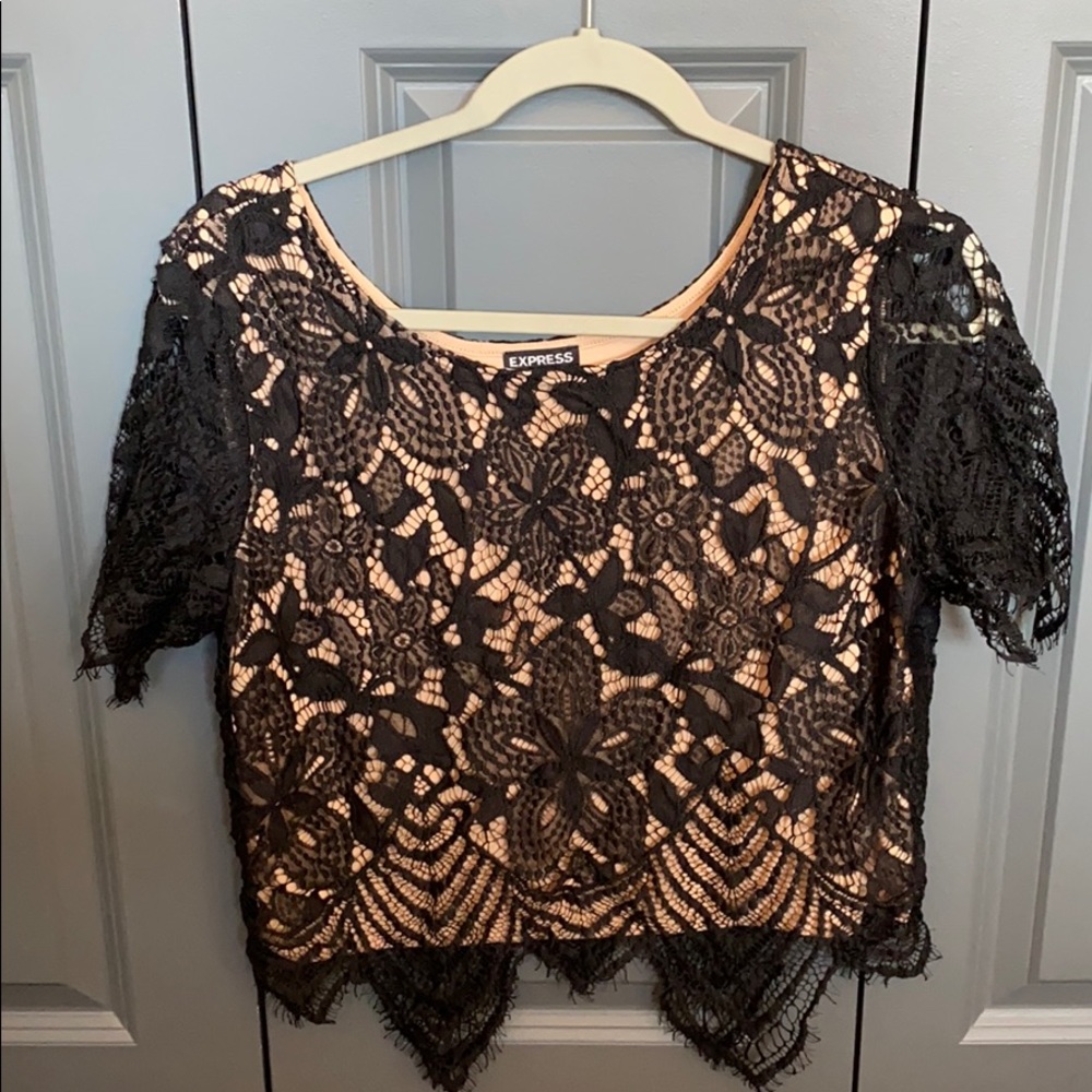 MOVING SALE! Express Lace Crop shirt